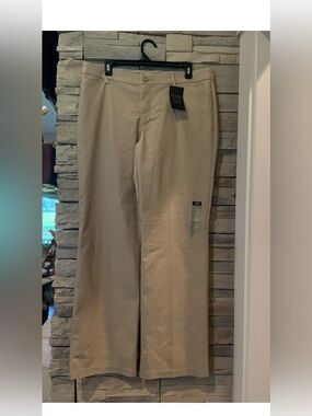 Lee Pants Trouser Regular Fit Flex Motion Mid Rise Chino Khaki Women's 14M 36X32